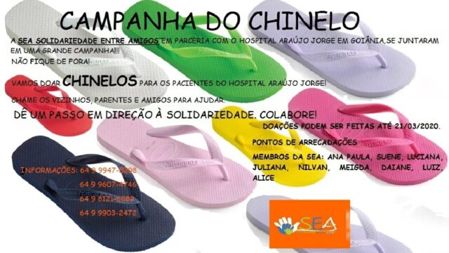 (SEA) Solidariedade Entre Amigos de Ouvidor, esta promovendo a Campanha do Chinelo