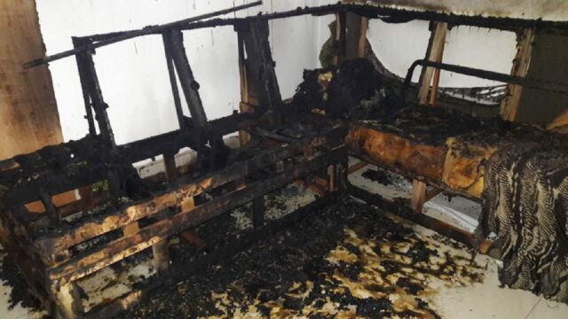 Em Ouvidor, princípio de incêndio em residência mobiliza Corpo de Bombeiros