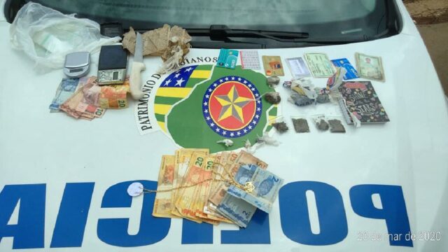 Polícia Militar apreende drogas em Pires do Rio