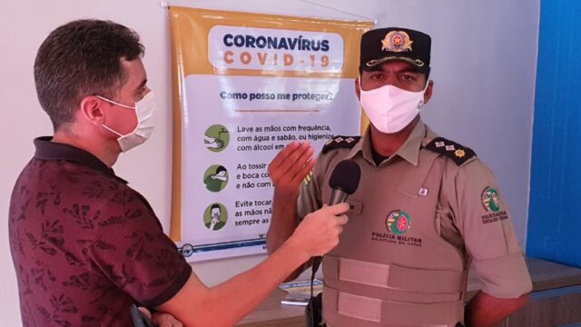 Polícia Militar fiscaliza o uso obrigatório de máscaras em Catalão