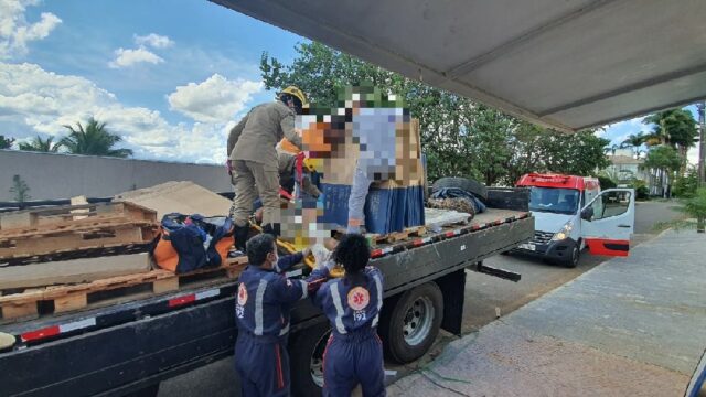 Homem fica ferido em acidente de trabalho em Catalão