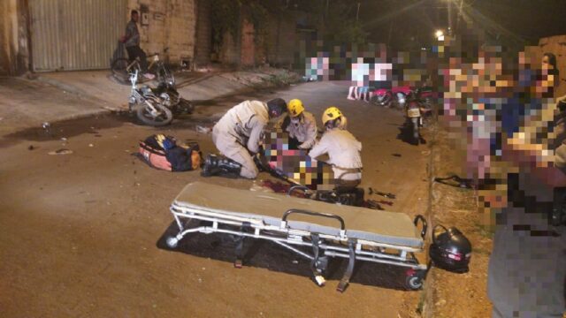 Colisão entre motocicletas deixa duas pessoas gravemente feridas em Catalão