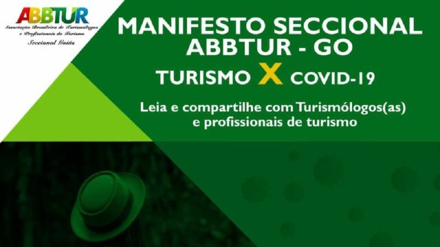 Manifesto da Seccional ABBTUR Goiás Epidemia do Coronavírus