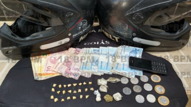 Em Catalão, equipe Tático Motociclístico prende suspeito por tráfico de drogas