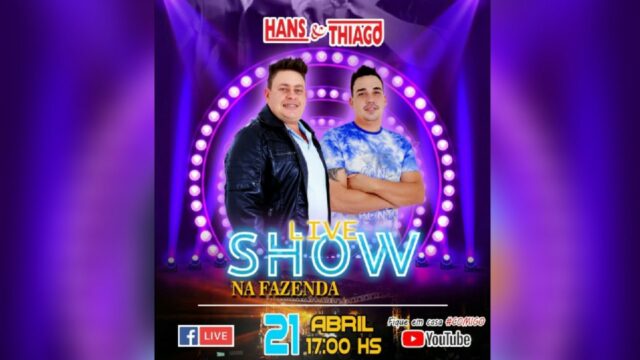 Hans e Thiago anunciam live e prometem 4 horas de show em Ipameri