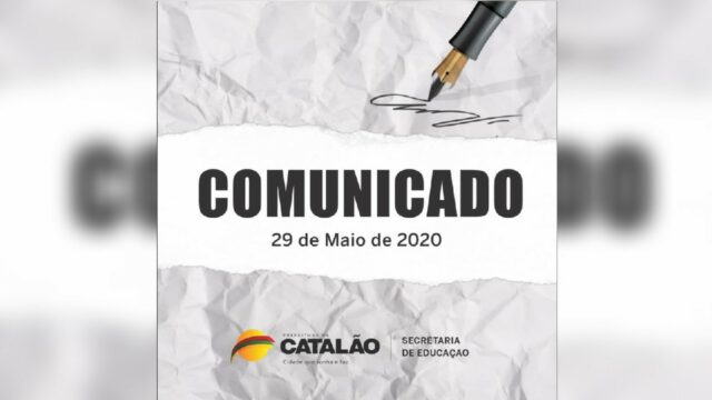 Prefeitura de Catalão prorroga o prazo de suspensão das aulas no município e propõe atividades pedagógicas para matriculados na rede municipal