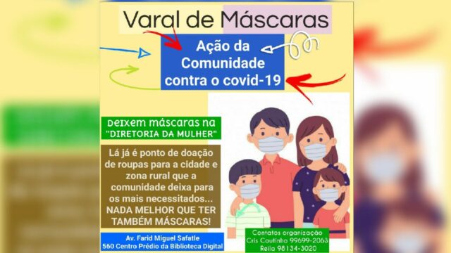 "Varal de Máscaras" incentiva o uso e doação de máscaras em Catalão