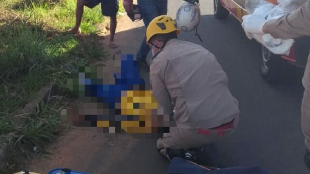 Homem fica ferido após queda de moto em Catalão