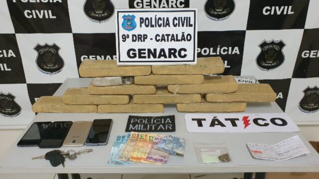 Operação conjunta das Polícias Civil e Militar leva à prisão de quatro suspeitos e grande apreensão de maconha em Catalão