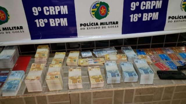 PM desarticula quadrilha de falsificadores de moeda e faz apreensão de mais de R$ 1 milhão em notas falsas, em Catalão