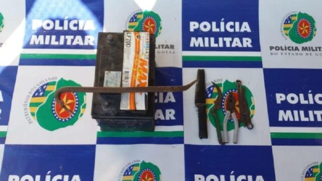 PM age rápido e prende em flagrante supeito de furto em comércio em Pires do Rio