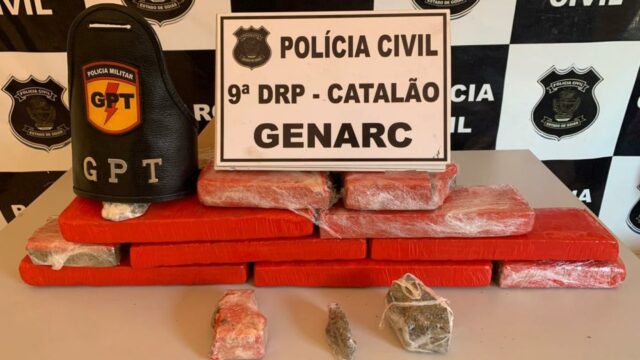 Operação integrada entres as Polícias Civil, Militar e Rodoviária Federal leva a prisão de traficante e apensão de maconha em Catalão