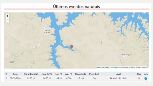 Tremores de terra são registrados em cidades do Triângulo Mineiro