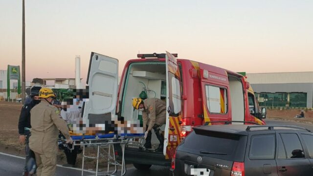 Homem fica ferido em acidente na BR-050 no trevo do Posto Jk, em Catalão