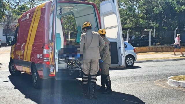 Mulher fica ferida em acidente de trânsito em Catalão