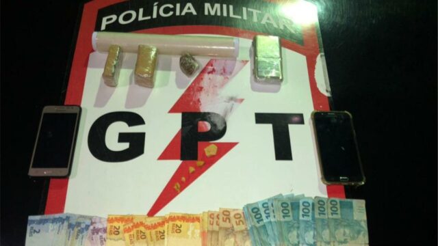 GPT prende em flagrante suspeito por crime de tráfico de drogas, em Catalão