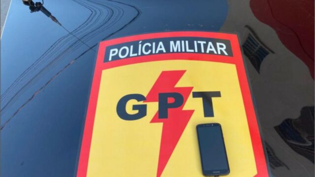 Em Catalão, Polícia Militar recupera celular furtado e encaminha suspeito para a Delegacia