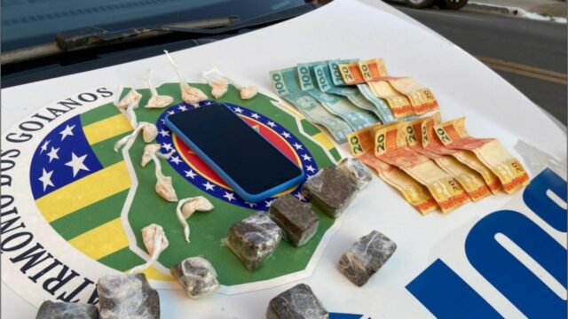 Jovem é preso por tráfico de drogas após se envolver em acidente, em Catalão