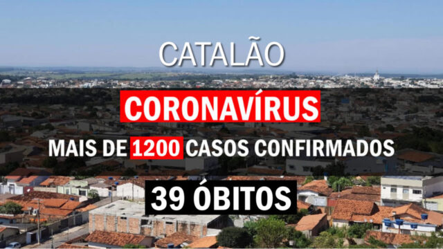 Catalão passa de 1.200 casos confirmados de coronavírus e sobe para 39 mortes, diz Prefeitura