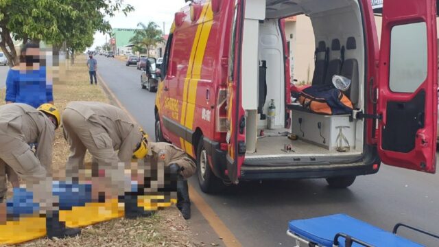 Duas pessoas ficam feridas em acidente no Bairro Castelo, em Catalão