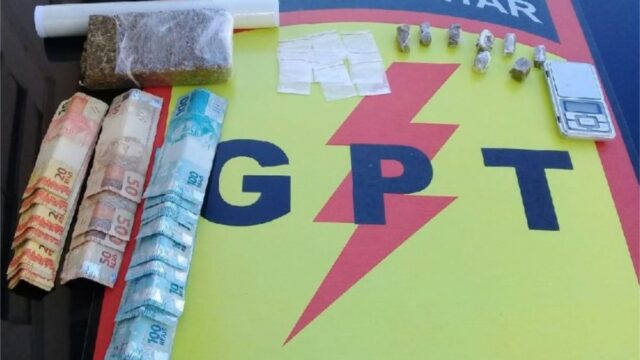 Em Ipameri, jovem de 19 anos é preso por crime de tráfico de drogas