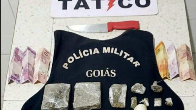 PM apreende menor com drogas no Bairro Goianiense, em Catalão