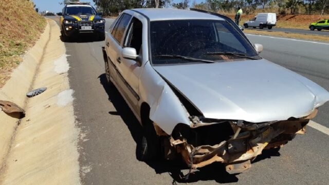 PRF prende motorista embriagado que causou acidente e fugiu na BR 050, em Catalão