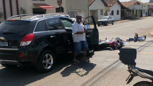 Internauta flagra acidente em cruzamento no Bairro Nossa Senhora de Fátima, em Catalão