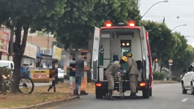 Motociclista envolve em acidente no Bairro Santa Cruz, em Catalão