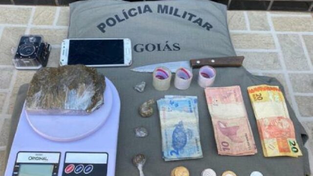 PM realiza apreensão de drogas e prende suspeito por tráfico em Catalão