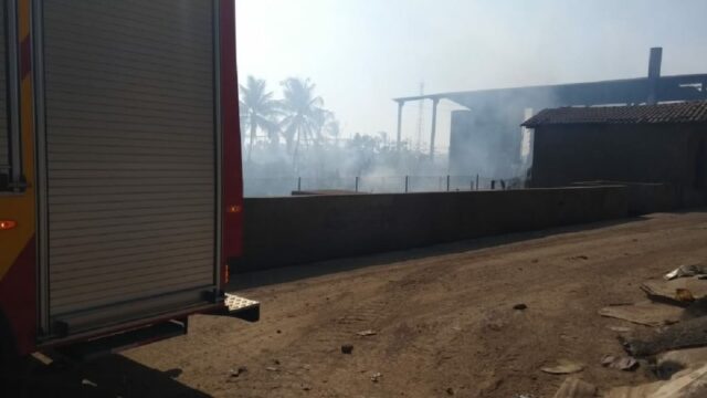 Em Catalão, incêndio em vegetação no DIMIC avança e atinge barrações