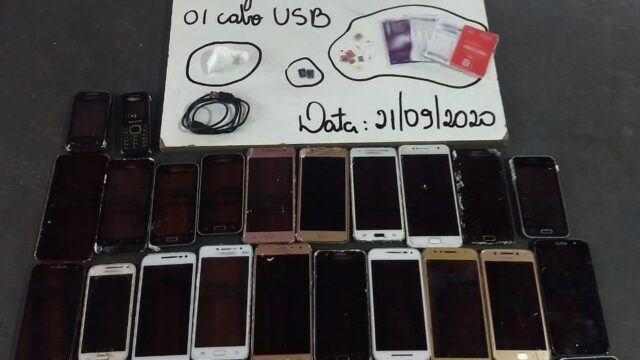Servidores da UPR de Caldas Novas evita a entrada de 32 celulares, acessórios para eletrônicos e drogas no presídio