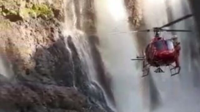 Homem se afoga e mulher quebra o braço após queda na Cachoeira da Fumaça