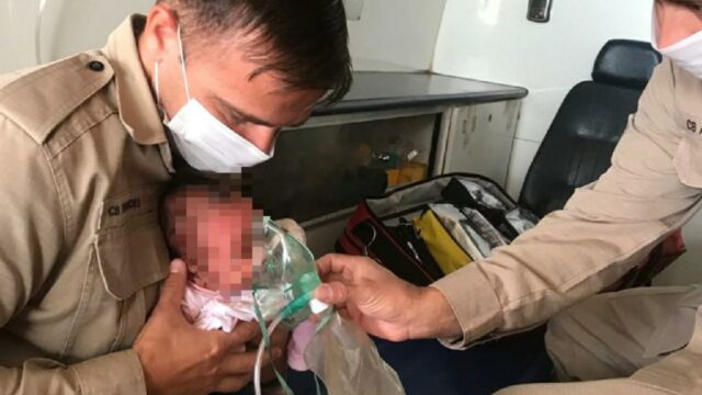 Bombeiros de Ipameri reanimam bebê de quatro dias após engasgar com leite materno