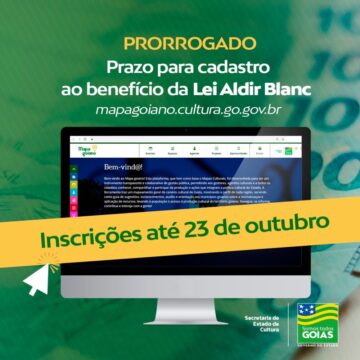 Governo de Goiás prorroga por mais 15 dias prazo para inscrição no auxílio emergencial da cultura