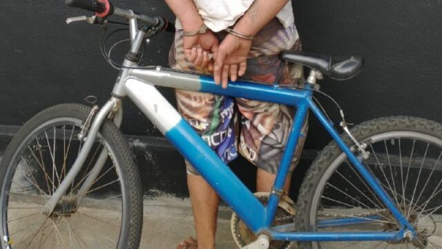 Homem é preso em flagrante por suspeita de furtar bicicleta no Centro de Ipameri