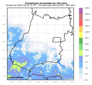 Previsão do tempo para Catalão e região
