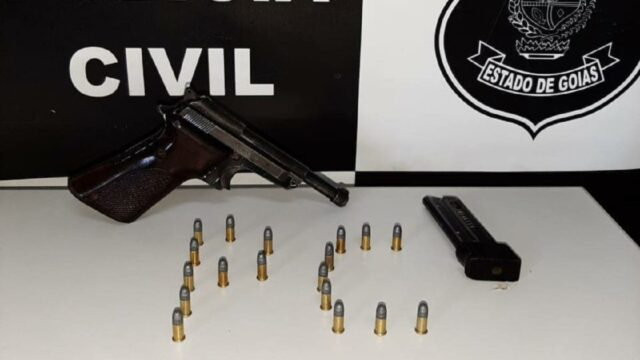 Polícia Civil de Catalão prende investigado por posse ilegal de arma de fogo