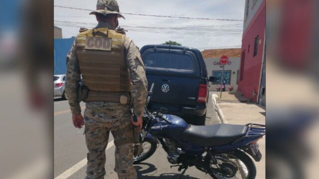 Em Catalão, COD apreende motocicleta com sinais identificadores suprimidos