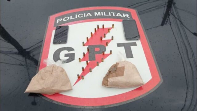 Suspeito de 29 anos é preso pelos crimes de tráfico de drogas e porte ilegal de munições, em Catalão