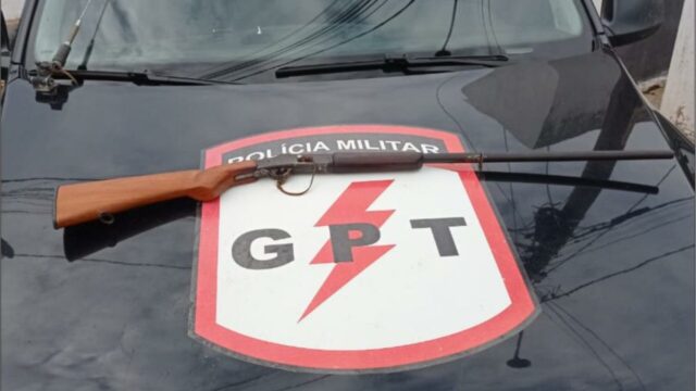 GPT prende suspeito por porte ilegal de arma de fogo, na zona rural de Catalão