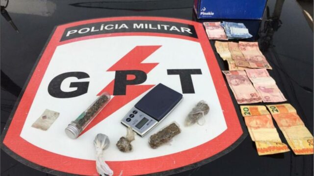 Em Catalão, jovem de 21 anos é preso suspeito de tráfico de drogas