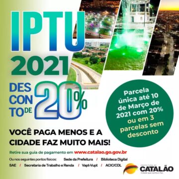 IPTU 2021: contribuintes devem solicitar boletos pela internet ou nos postos espalhados pela cidade