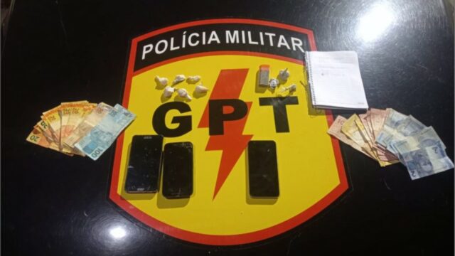 GPT prende dois suspeitos por crime de tráfico de drogas, em Catalão
