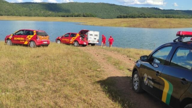 Após buscas, Corpo de Bombeiros encontra criança desaparecida no Rio Corumbá, em Caldas Novas