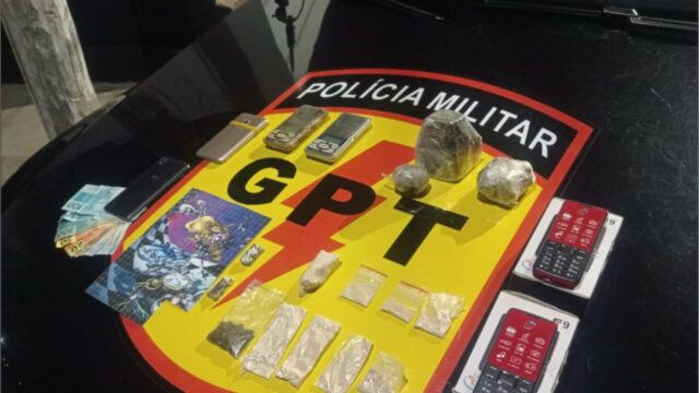 Três suspeitos de tráfico de drogas são presos com maconha, cocaína e LSD, em Catalão