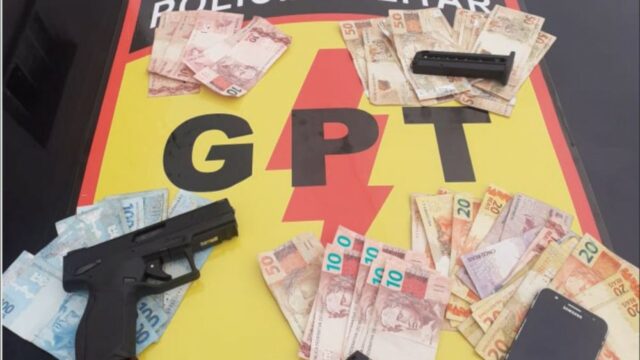 Homem é preso com arma de fogo, munições e notas falsas em Catalão