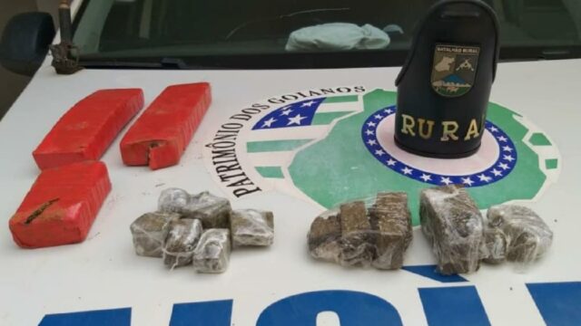 Batalhão Rural prende casal com três tabletes de maconha, em Catalão