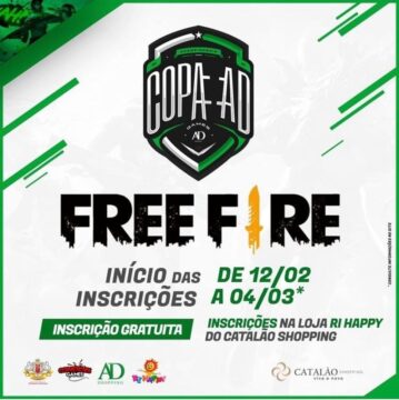 Catalão Shopping e AD Shopping promovem evento de Free Fire online com prêmios de até mil reais em vale compras