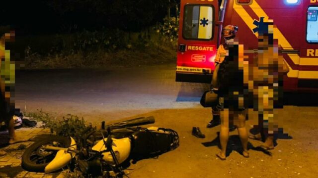 Colisão entre carro e moto deixa uma vítima ferida em Araguari